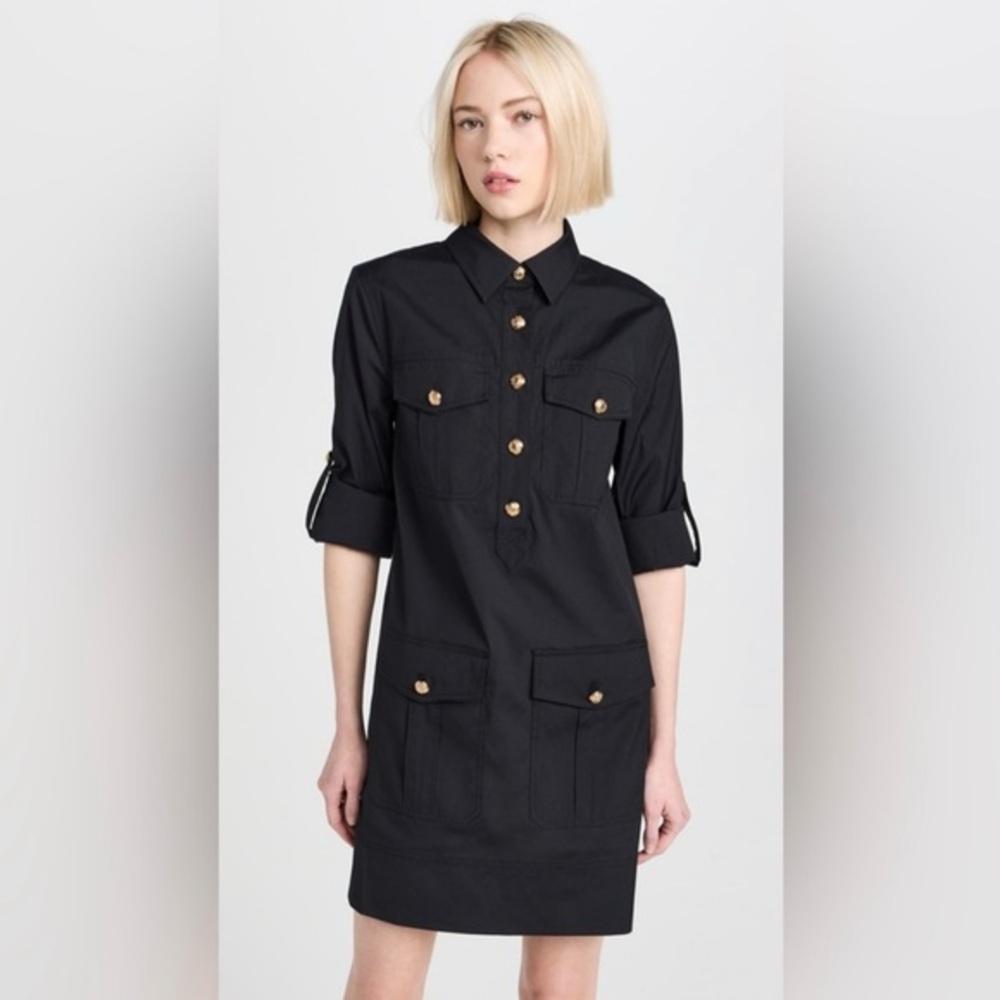 Veronica Beard Saude Cargo Dress in Black Size 10